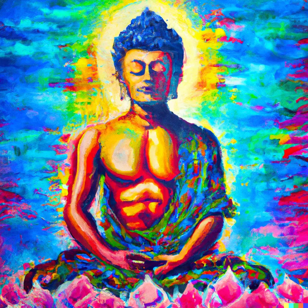 Bouddha paint